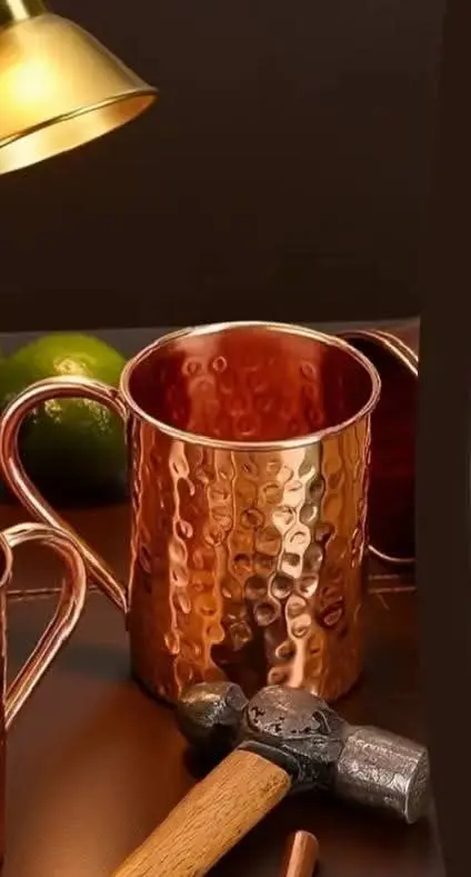 Hammered copper cup