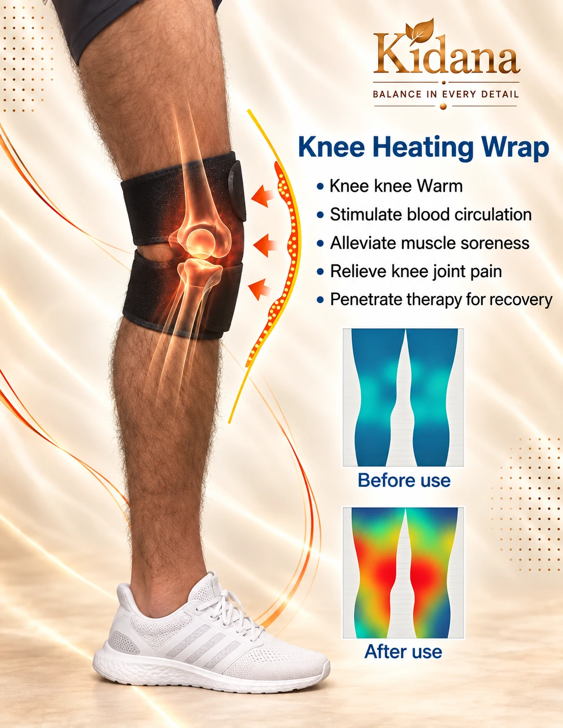 Electric knee wrap